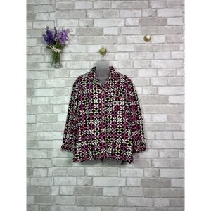 Victoria’s Secret Floral Long Sleeve Button Down Sleep Shirt Pajama